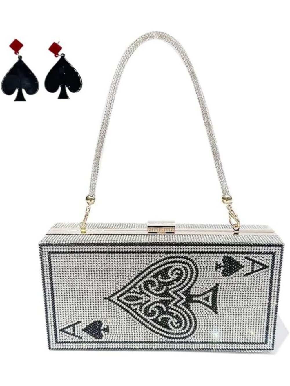 Glamorous Diamond Evening Clutch Bag | Crystal Minaudiere Purse for Women